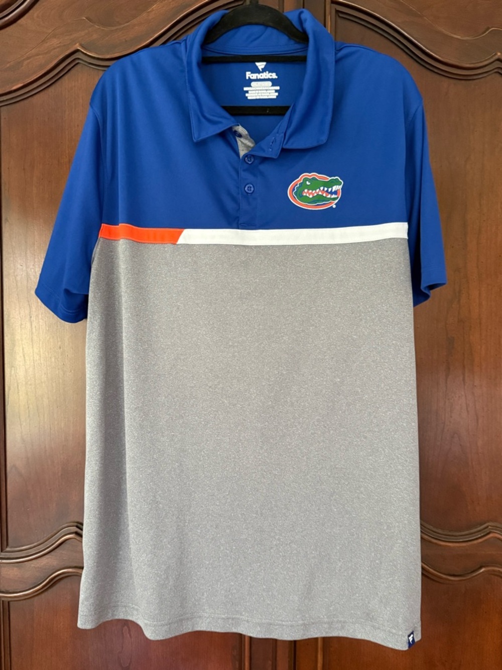 Florida Gators Fanatics Performance Polo Men's 2XL NCAA Blue Colorblock Golf Shi